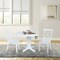 International Concepts 42 in. Solid Wood Dual Drop Leaf Dining Table with 2 Chairs in White K08-42DPT-23B-C613-2 - alternate 2